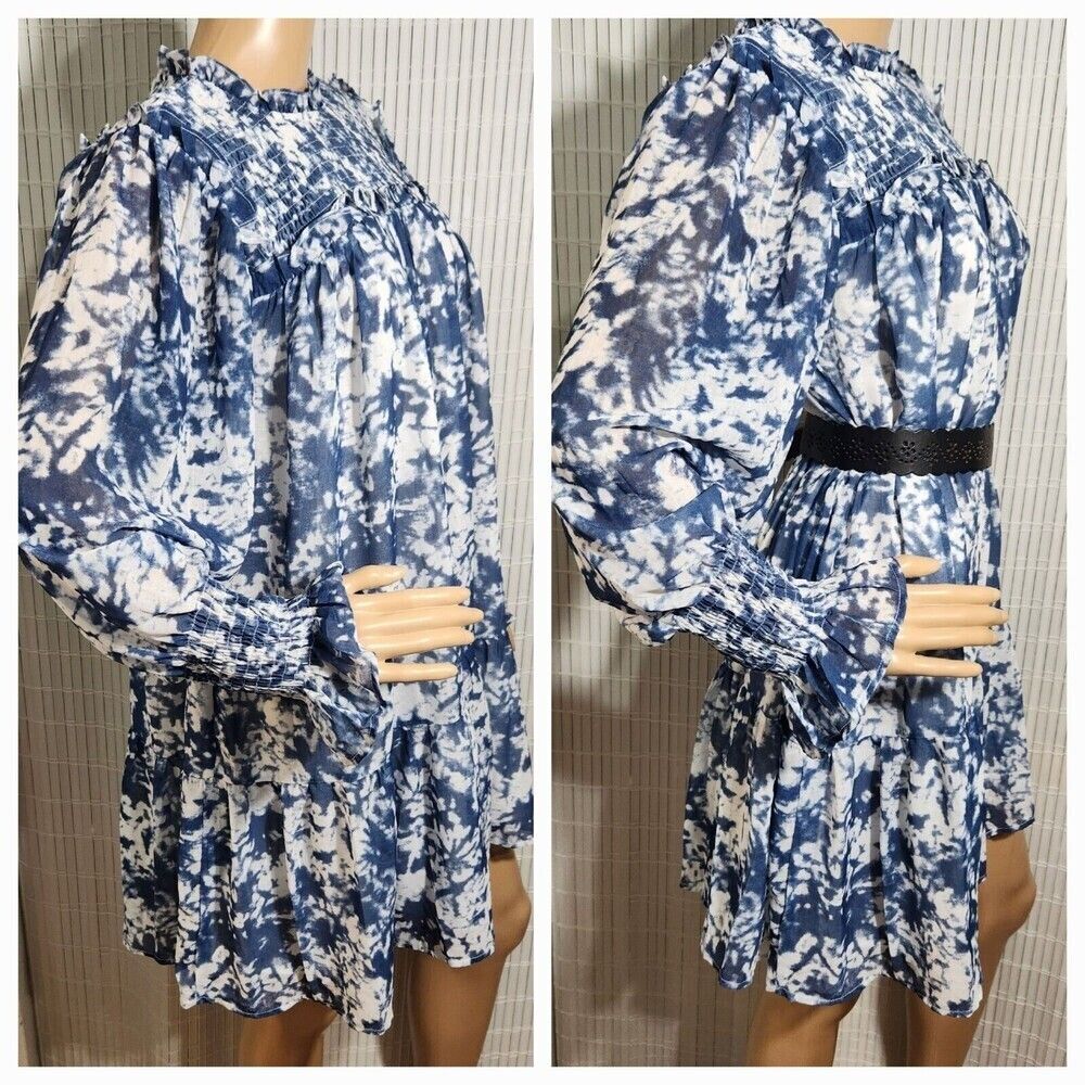 Moodie Dress For Women Size XS Blue long Sleeve Lined Back Zipper - Picture 2 of 16